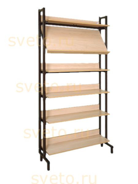 Шкаф-стеллаж комбинированный 1 наклонная и 5 горизонтальных полок